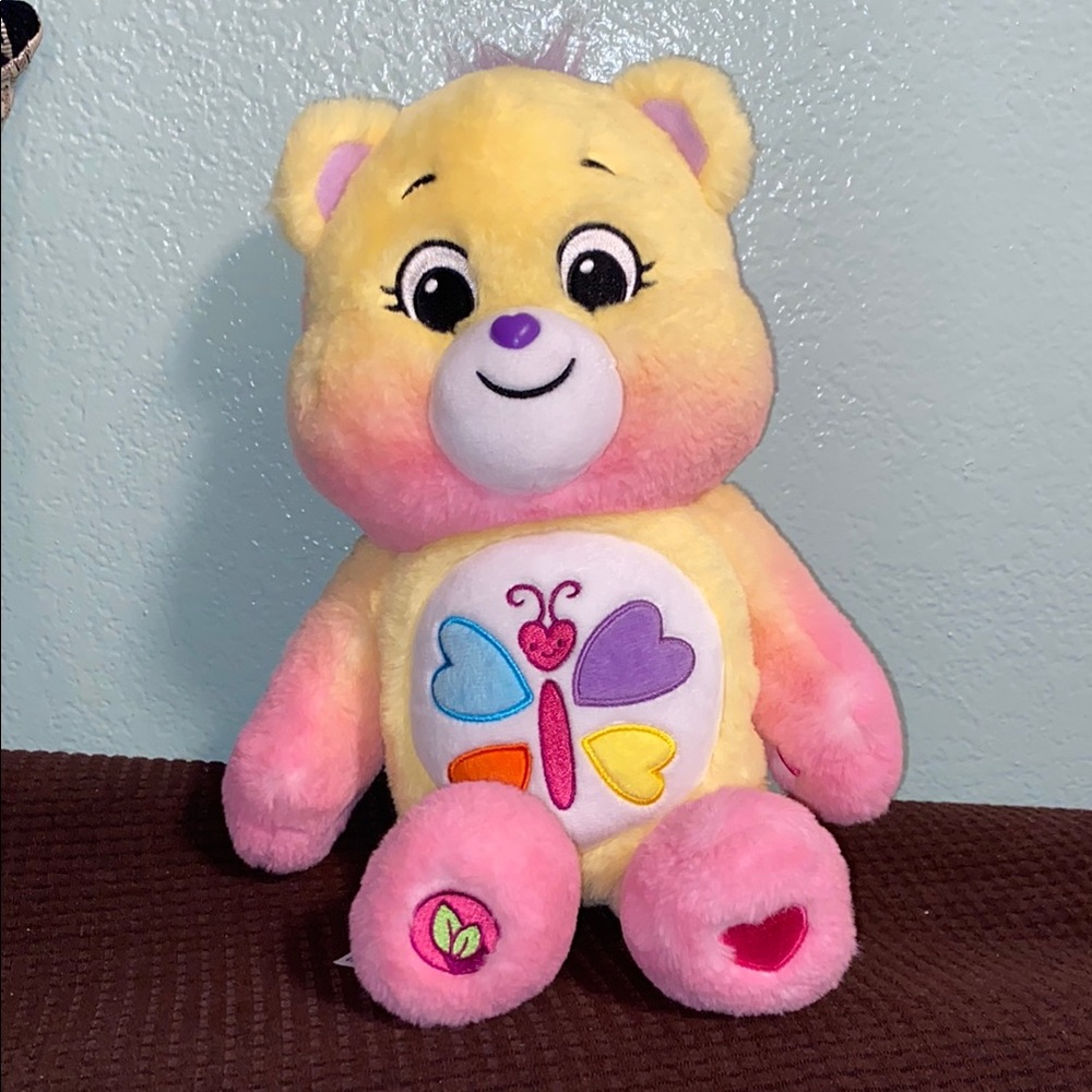 Care Bears Yellow and Pink Stuffed Animal